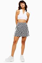 Topshop Black And White Checkerboard Shorts