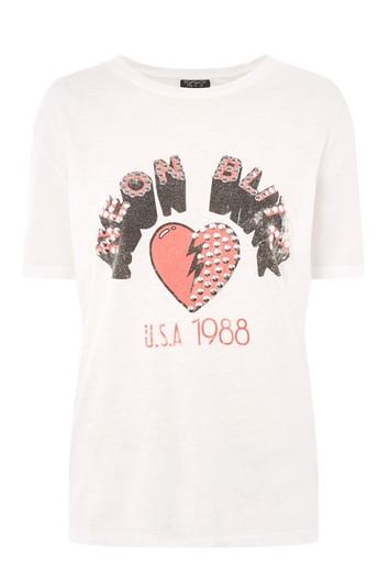Topshop 'neon Blitz' Slogan T-shirt