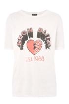Topshop 'neon Blitz' Slogan T-shirt