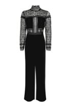 Topshop High Neck Lace Jumpsuit