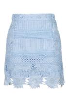 Topshop Cutwork Flower Lace A-line Skirt