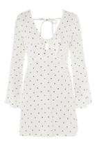 Topshop Spotted Knot Plunge Dress
