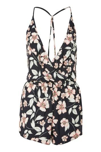 Topshop Floral Print Playsuit
