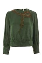 Topshop Petite Snake Placement Top