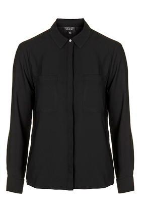 Topshop Long Sleeve Fitted Shirt