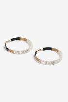 Topshop Beaded Hoop Earrings