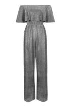 Topshop *frill Top Bardot Jumpsuit By Rare