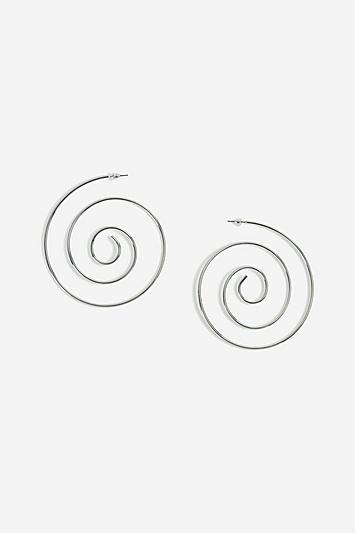 Topshop *spiral Hoop Earrings