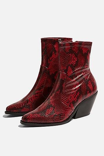 Topshop *wide Fit Mission Mid Heel Ankle Boots