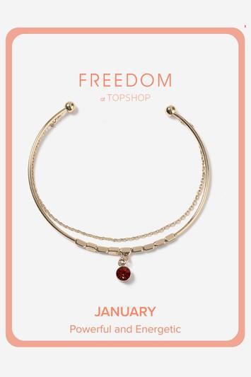 Topshop Garnet January Birthstone Bracelet