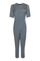 Topshop Sheer Panel Jumpsuit