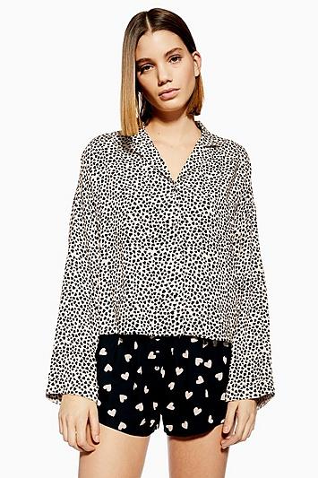 Topshop Heart Print Shirt
