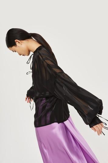 Topshop Striped Gypsy Blouse
