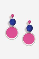 Topshop *woven Ball And Circle Drop Earrings