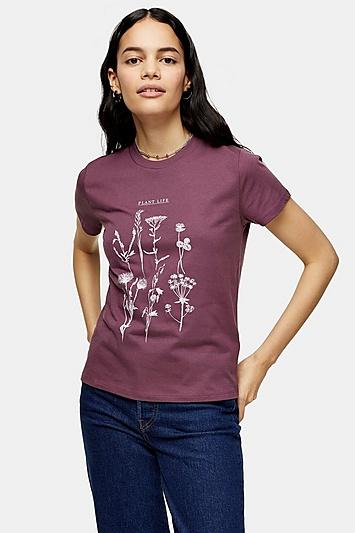 Topshop Organic Cotton Plant Life T-shirt