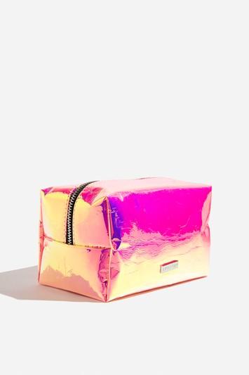 Topshop *pink Holo Make Up Bag