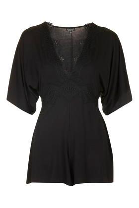 Topshop Tall Deep Plunge Playsuit