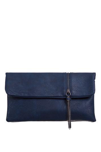 Topshop *zip And Chain Clutch Bag By Koko Couture