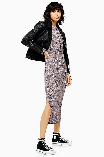 Topshop Knitted Overlock Skirt