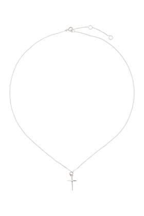 Topshop Sterling Silver Simple Cross Necklace