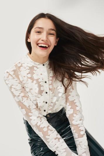 Topshop *fil Coupe Lace Shirt