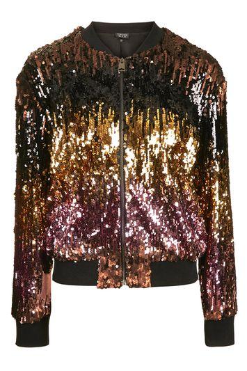 Topshop Sequin Ombre Jacket