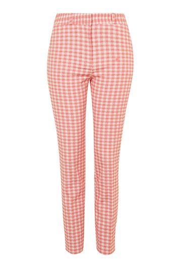 Topshop Gingham Print Cigarette Trousers