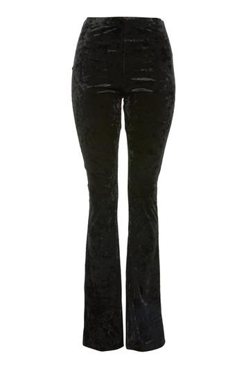 Topshop Tall Velvet Flare Trousers