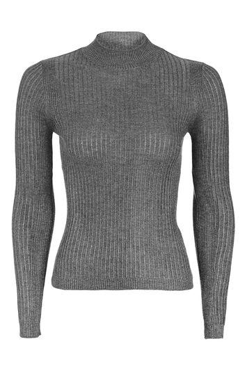 Topshop Framed Funnel Knitted Top