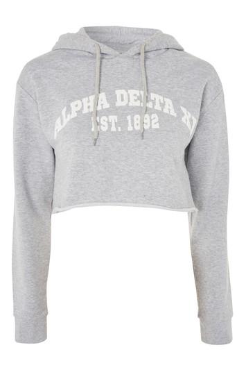 Topshop Delta Crop Hoody