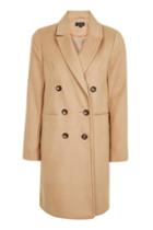 Topshop Double Breasted Crombie Coat