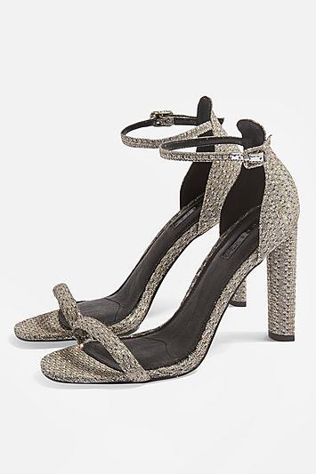 Topshop Robyn Two Part Glitter Heels
