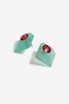Topshop Frosted Resin Square Studs