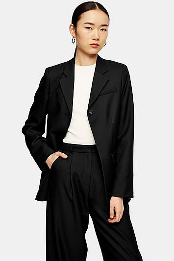 *black High Blazer By Topshop Boutique