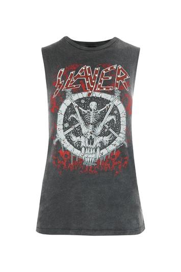 Topshop Slayer Stud Slash T-shirt By And Finally