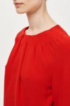Topshop Ruched Peplum Top By Boutique