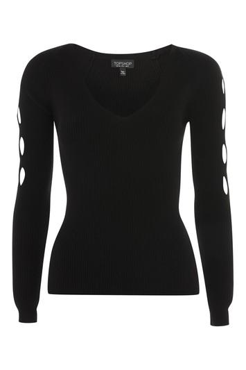 Topshop Cut Out Sleeve Top