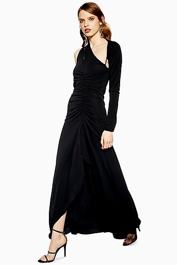 Topshop Slash Jersey Maxi Dress