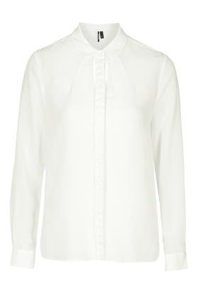 Topshop Placket Detail Silk Shirt