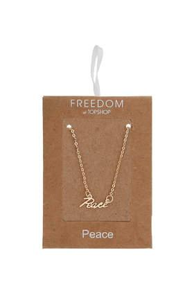 Topshop Peace Ditsy Necklace