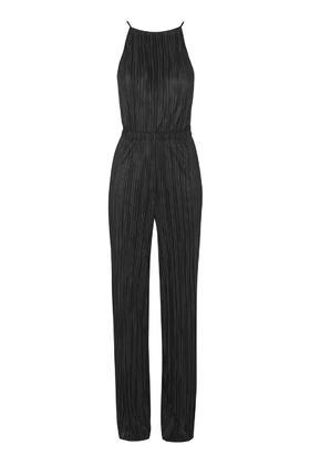 Topshop Tall Pleated High Neck Jumpsuit