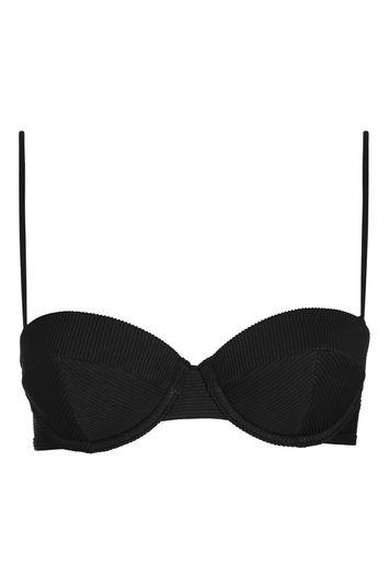 Topshop Rib Texture Bikini Top