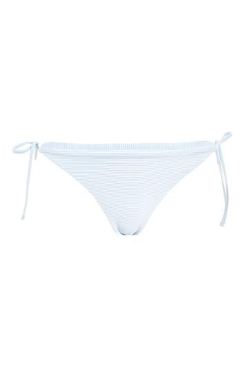 Topshop Rib Frill Tie Side Bikini Bottoms