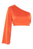 Topshop Petite Satin One Sleeve Top