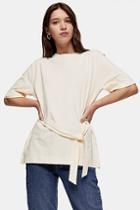 Topshop Organic Cotton Belted Top