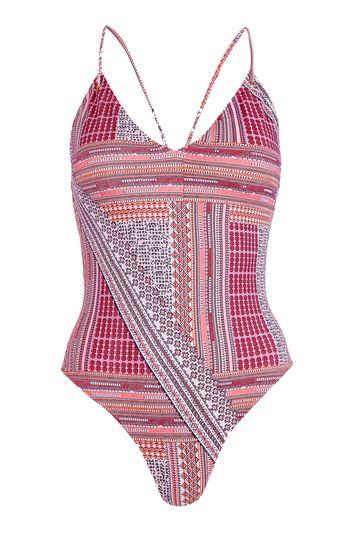 Topshop Folk Print Swimsuit