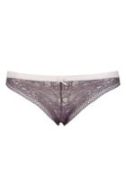Topshop Floral Geo Lace Brazilian Knickers