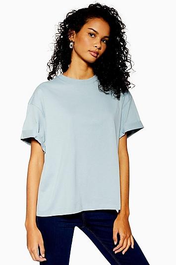 Topshop Tall Boxy Roll T-shirt