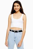 Topshop White Cropped Camisole Top