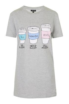 Topshop Coffee Cup Sleep Tee